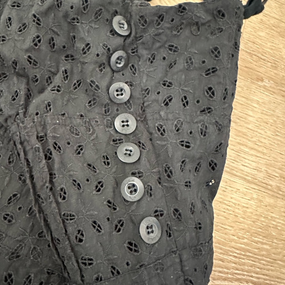 Luella 100 percent cotton Black Eyelet Zipper Back dress 5 - Picture 5 of 11
